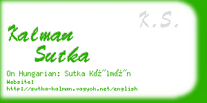 kalman sutka business card